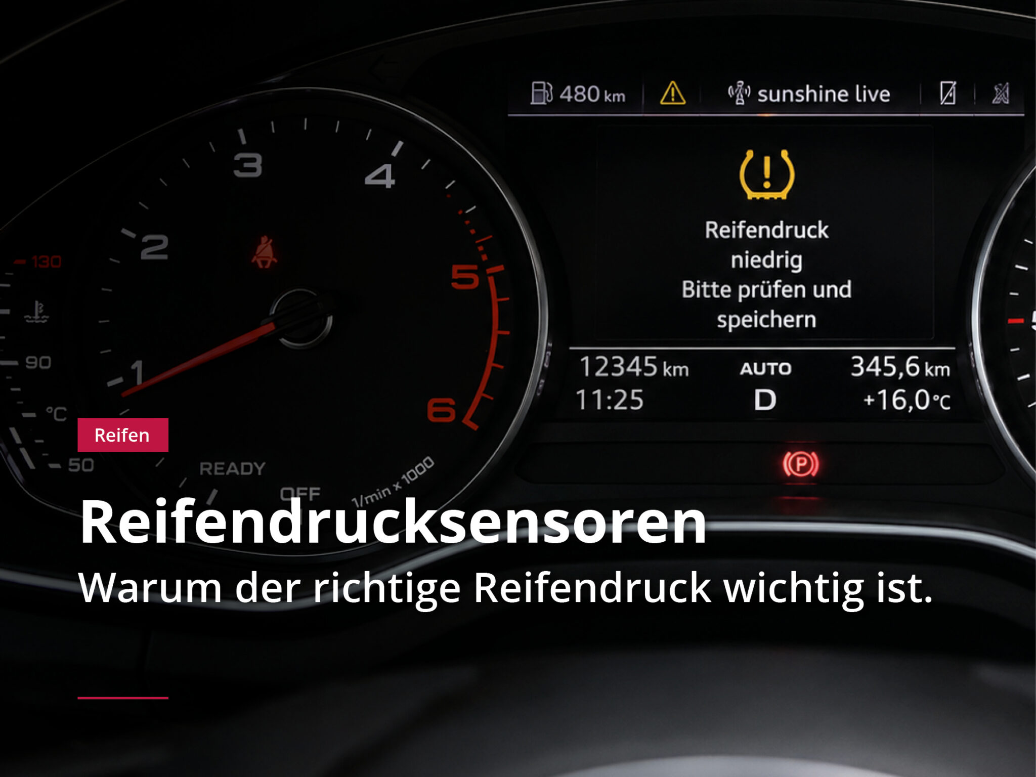 Reifendrucksensoren Anzeige