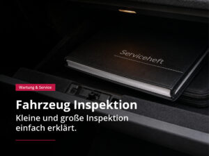 Serviceheft eines Fahrzeugs im Handschuhfach