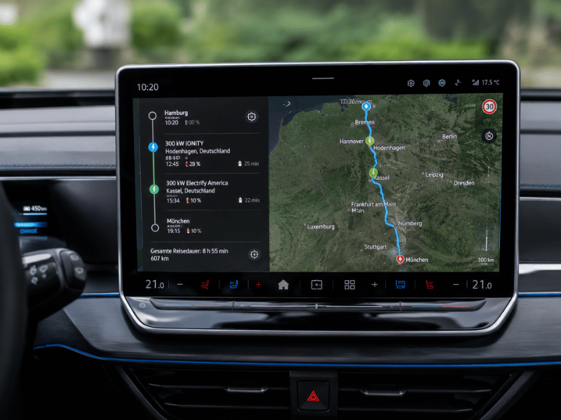 elektroauto infotainment ladestopps und routenplaner- Ki generierter Inhalt